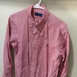 Ralph Lauren Button-Down Long Sleeve Shirt - Red, Large